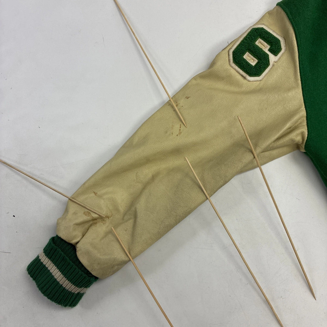Vintage Huntsville Hornets Academics Leather Wool Varsity Jacket Medium 1996 90s