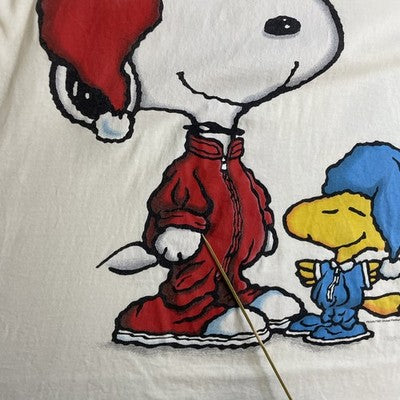 Vintage Snoopy Pyjamas Peanuts Changes T-Shirt Size 3XL Double Sided 90s