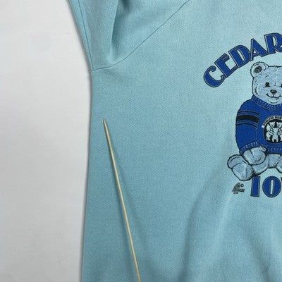 Vintage Cedar Rapids Iowa Teddy Bear Crewneck Sweatshirt Size XL 1991 90s