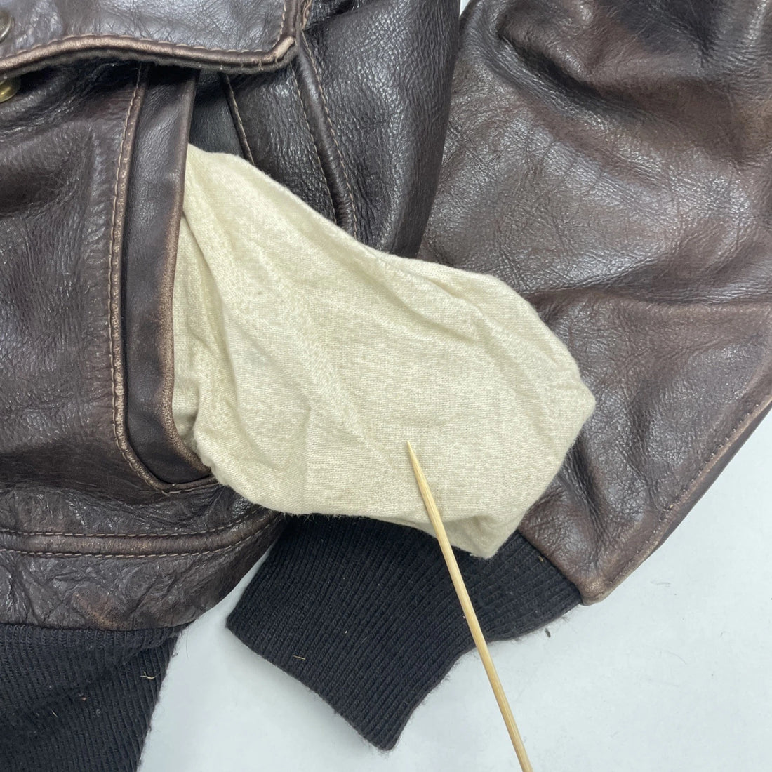 Vintage Schott NYC Leather Bomber Jacket Size 44 Brown