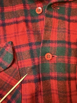 Vintage Pendleton Wool Board Button Up Shirt Size Large Plaid