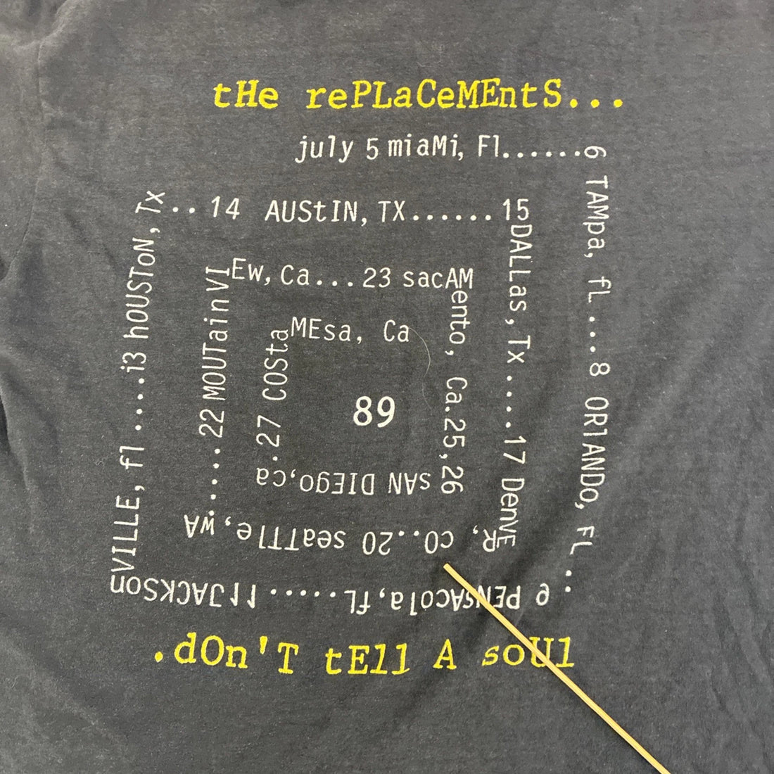 Vintage The Replacements Don't Tell A Soul Band T-Shirt Size XL 1989 80s