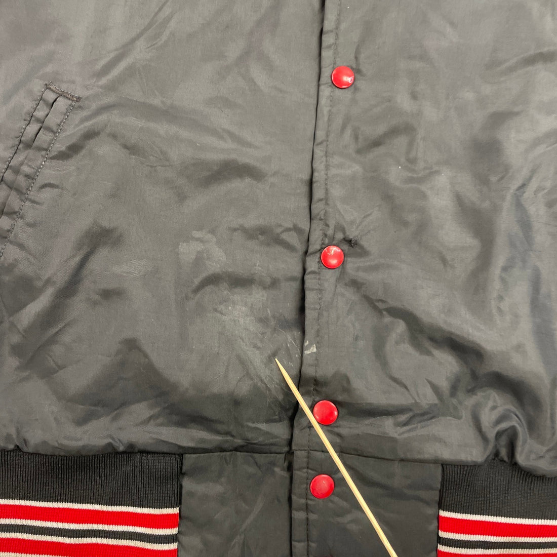 Vintage SCSU Bomber Jacket Size Large Black