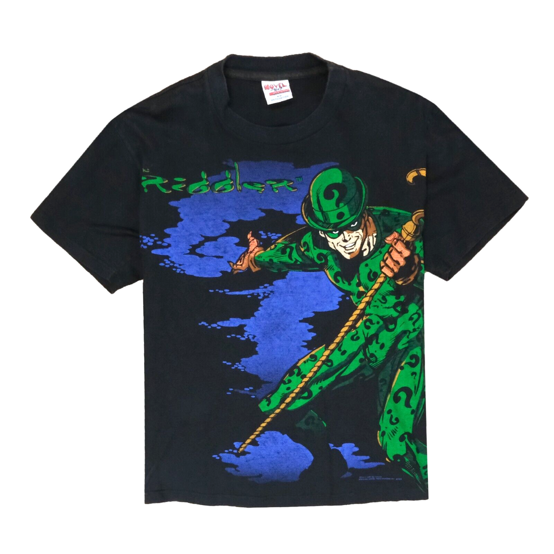 Vintage The Riddler T Shirt Size Large Batman 1995 90s DC Comics Throwback Vault