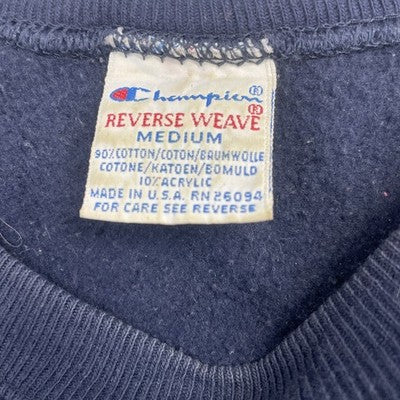 Vintage Champion Reverse Weave Crewneck Sweatshirt Size Medium Blue 90s