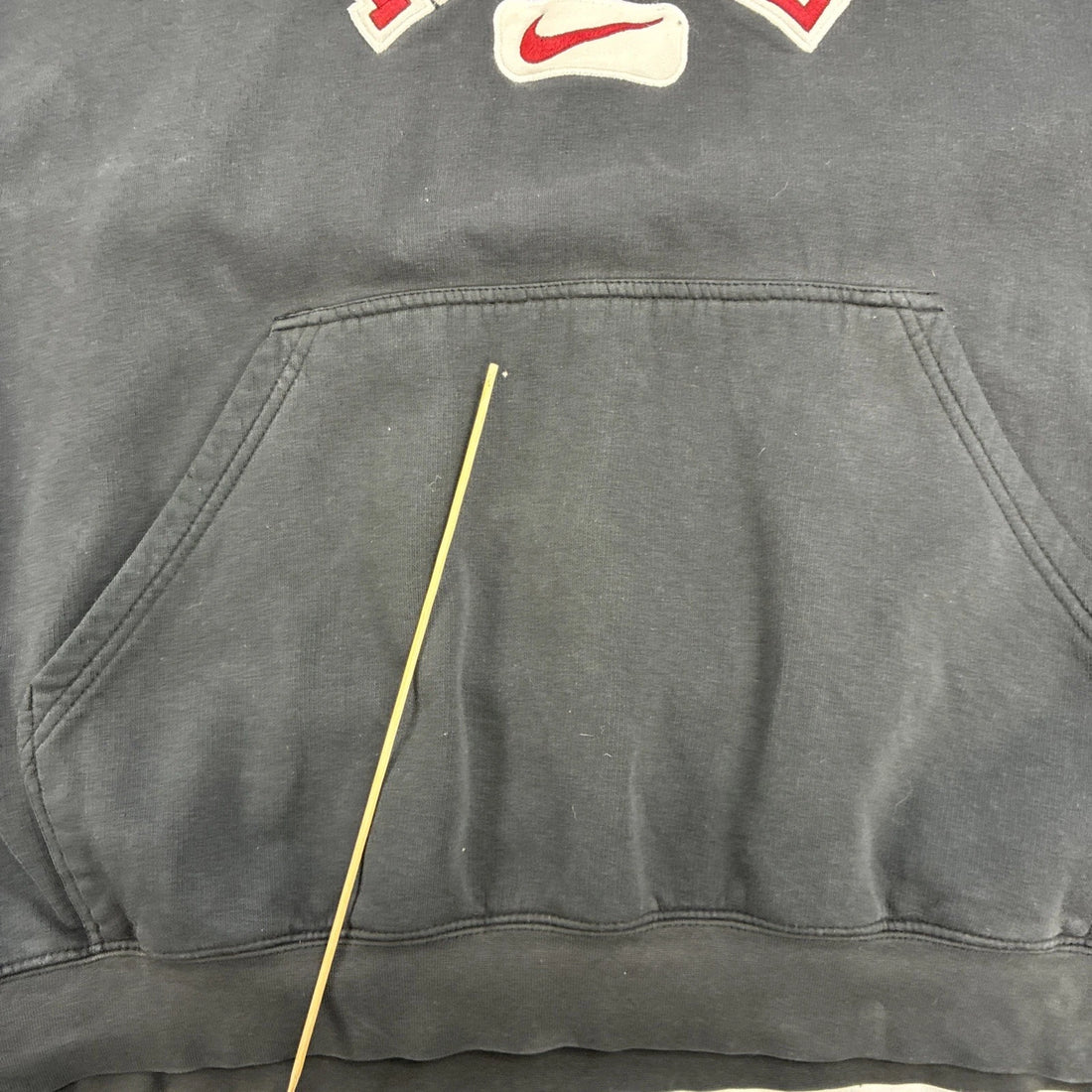 Vintage Nike Spell Out Sweatshirt Hoodie Size 2XL Black