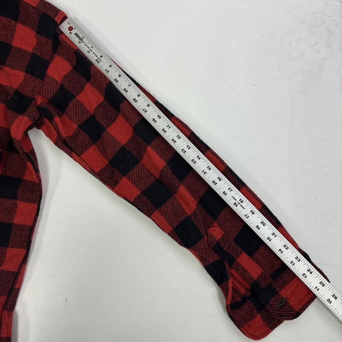 Sears Wool Red Buffalo Plaid Button Up Shirt Size Large