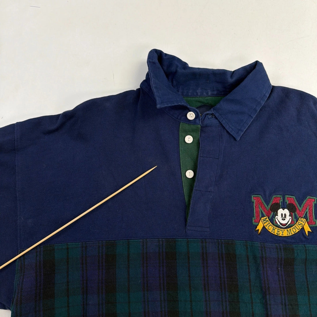 Vintage Mickey Mouse Disney Rugby Shirt Size Large