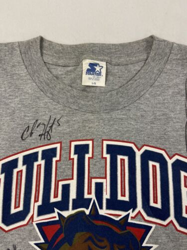 Vintage Hamilton Bulldogs Hockey Starter T-Shirt Size Large Gray 90s 1998 AHL