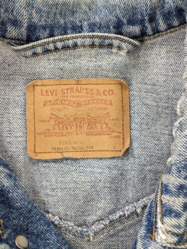 Vintage Levi's Strauss & Co Denim Trucker Jacket Size Large 75525-4831