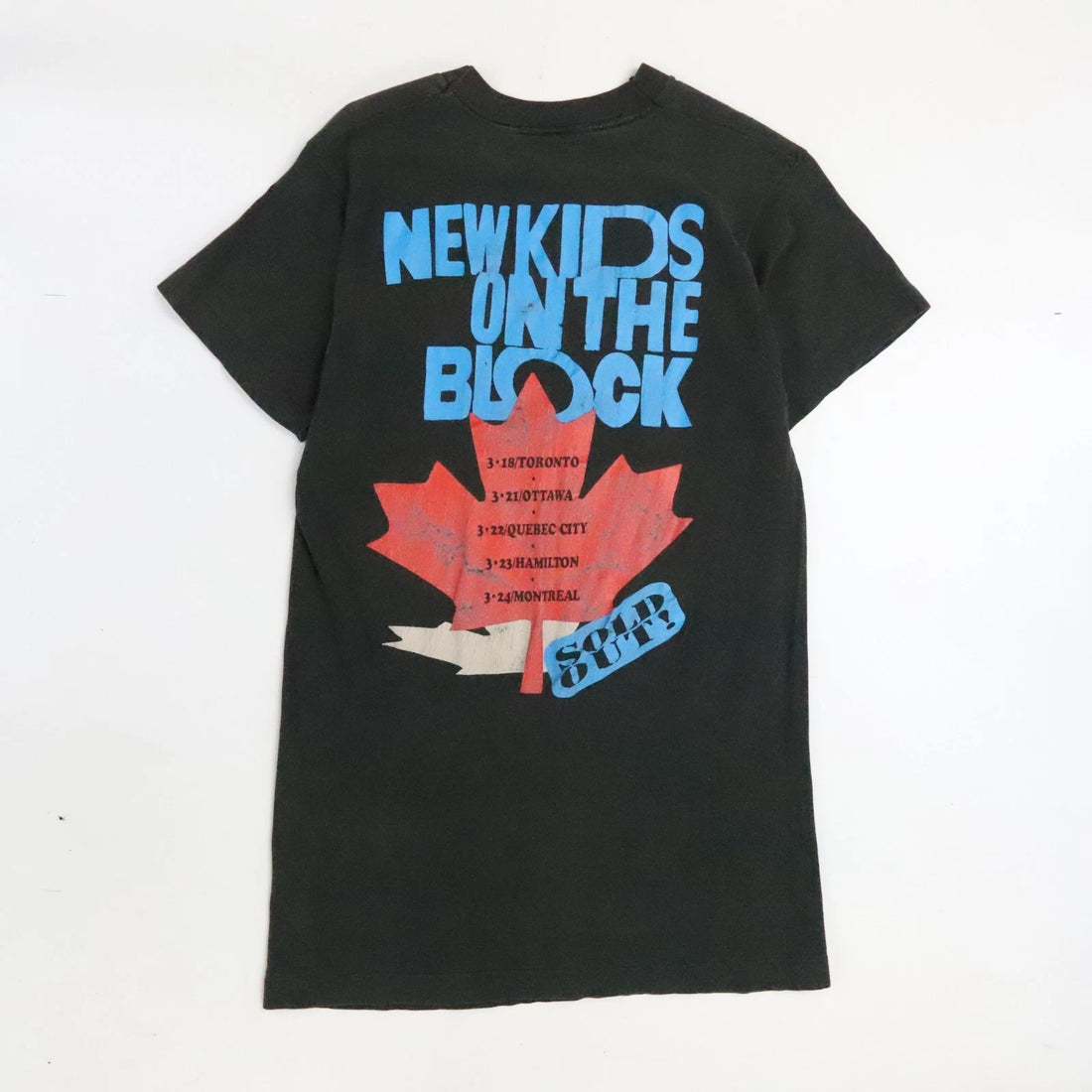 Vintage New Kids On The Block Canada Tour T-Shirt Size Small 1989 80s
