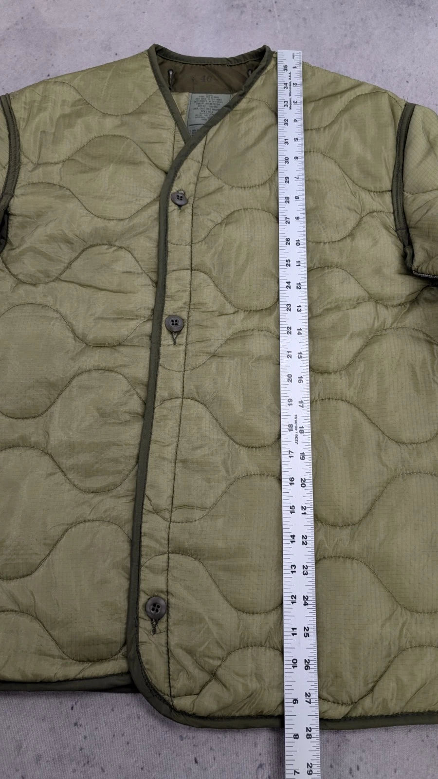 Cold Weather Field Jacket Liner Size Medium Army Military