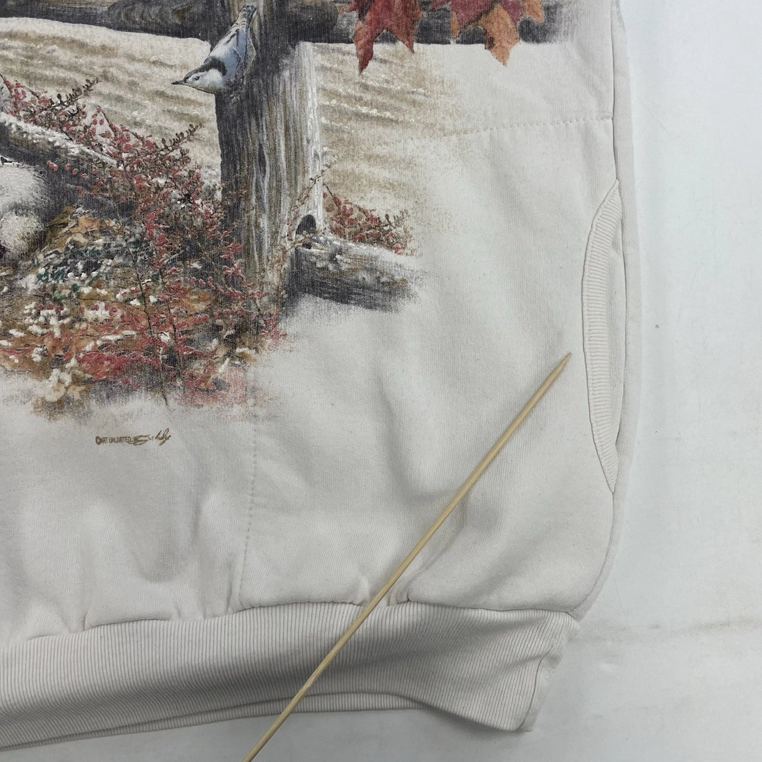 Vintage Art Unlimited Cardinal Bird Farm House Sweatshirt Size Medium Nature