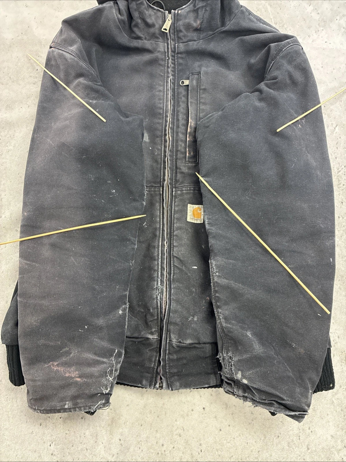 Carhartt Canvas Full Swing Work Jacket Size XL Paint