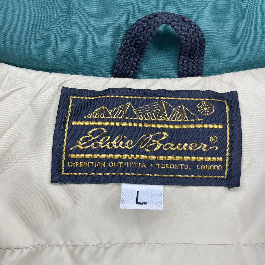 Vintage Eddie Bauer Parka Coat Jacket Size Large Green Insulated
