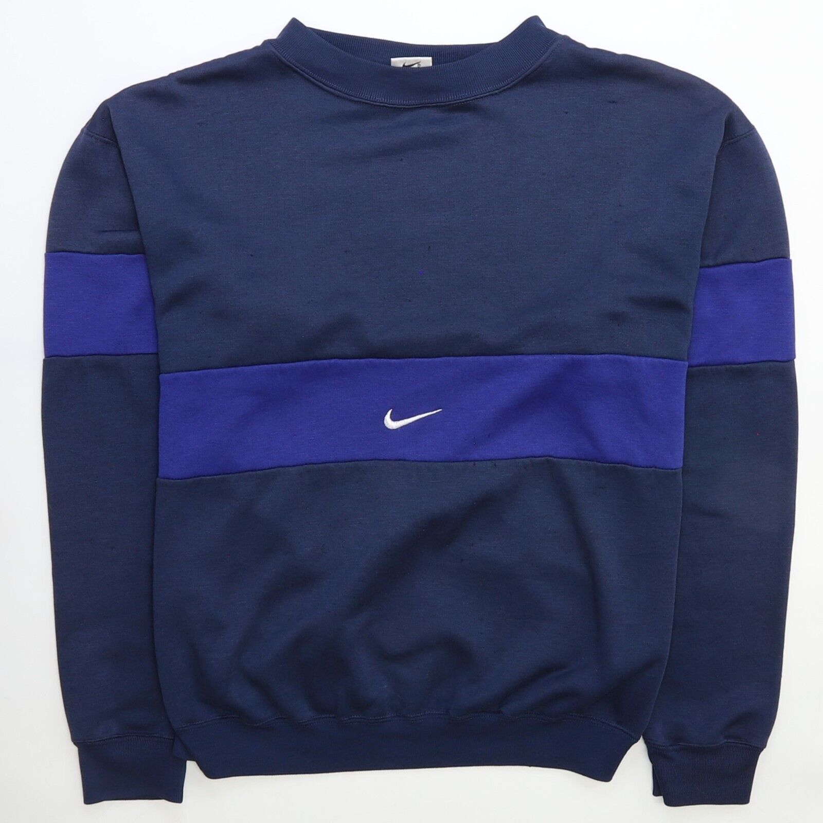 nike striped crewneck