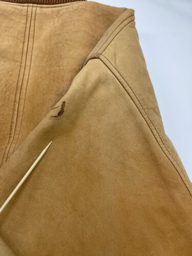 Vintage Banana Republic Leather Bomber Jacket Size Medium Tan Brown