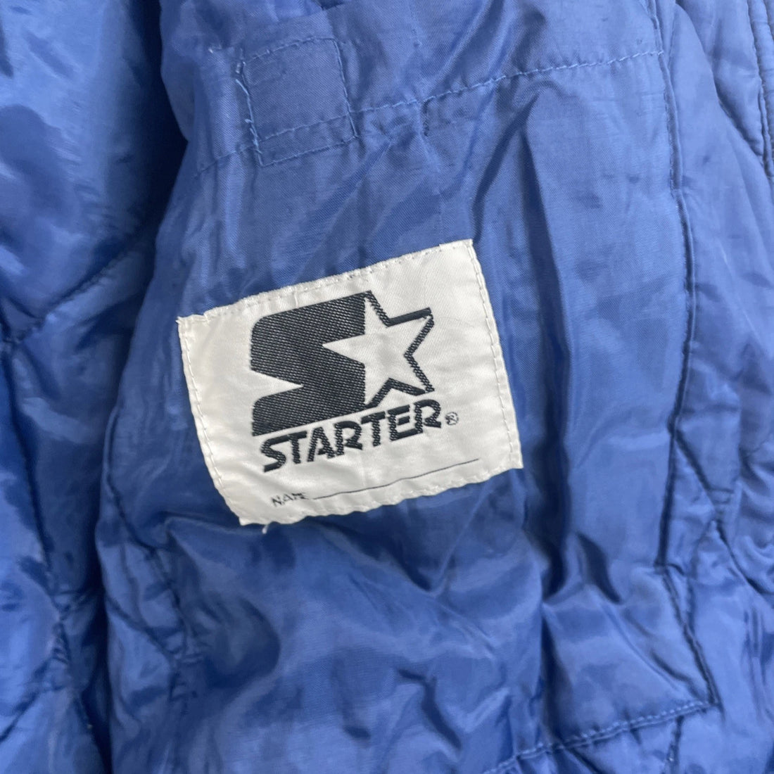 Vintage Dallas Cowboys Starter Puffer Jacket Size Large Split 90s NFL