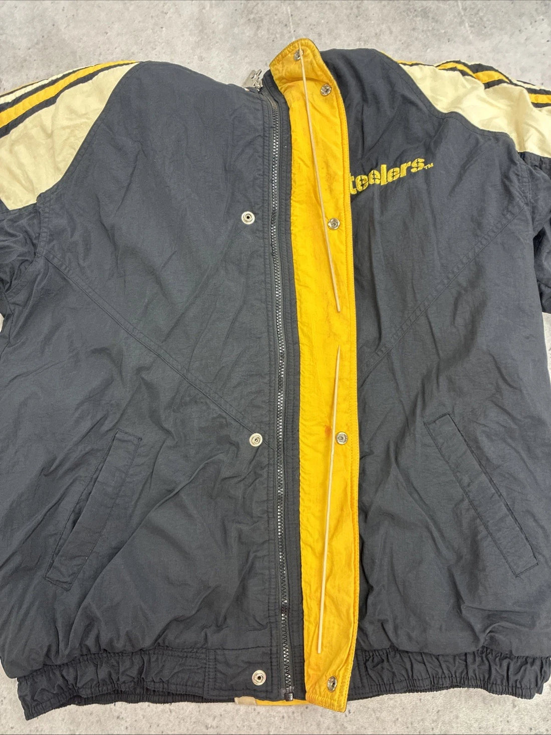 Vintage Pittsburgh Steelers Starter Puffer Jacket Size Large NFL