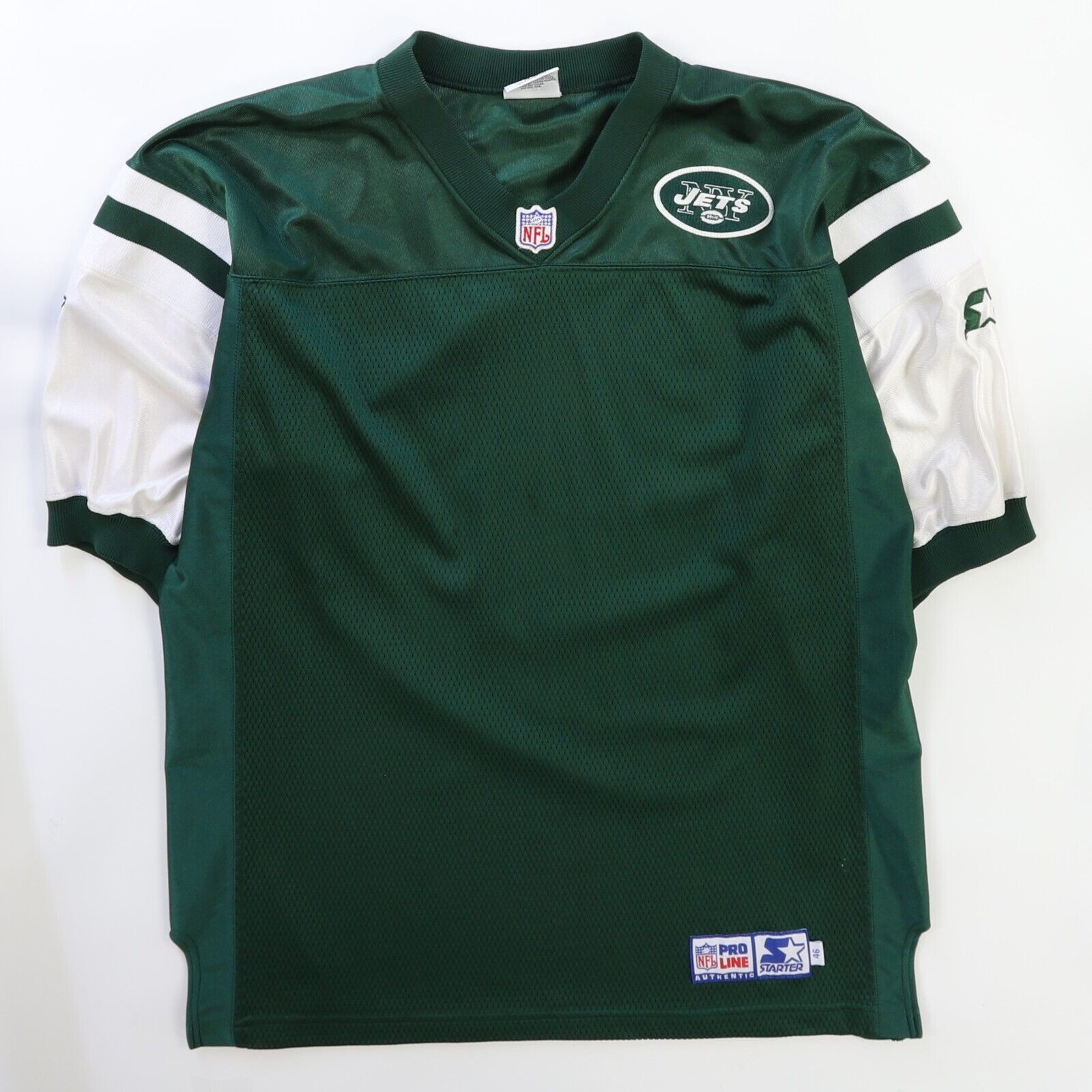 Vintage New York Jets Blank Authentic Starter Jersey Size 46 NFL Throwback Vault