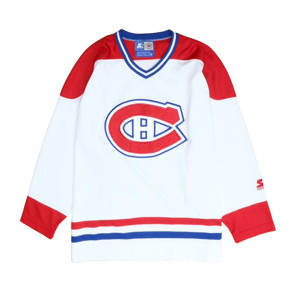 WhatevrzKlevrKlothz Vintage Starter 90's Montreal Canadiens Practice Gear / Made in Canada Black + Red Jersey XXL