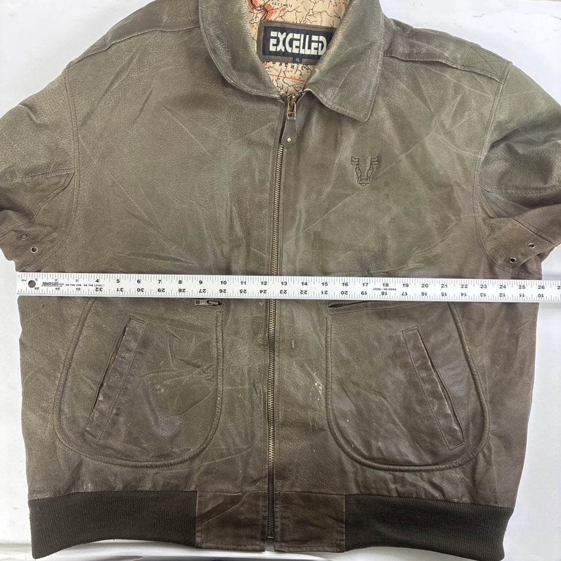 Excelled Leather Bomber Jacket Size XL