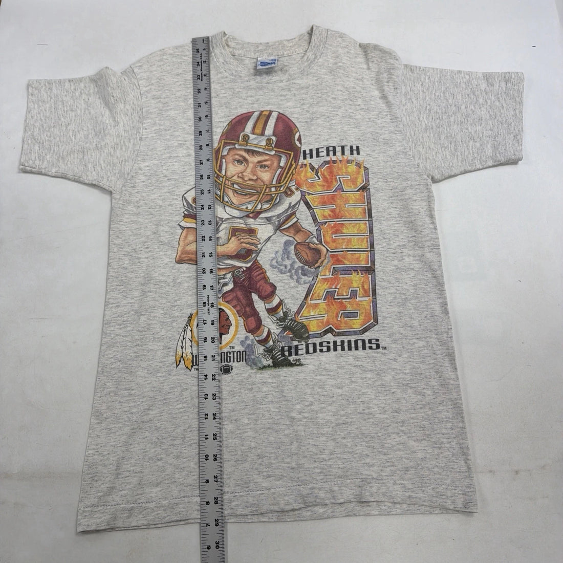 Vintage Washington Redskins Heath Shuler Caricature T-Shirt Size Medium 90s NFL