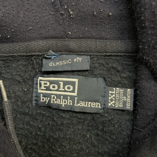 Vintage Polo Ralph Lauren Big Pony Sweatshirt Hoodie Size 2XL Blue