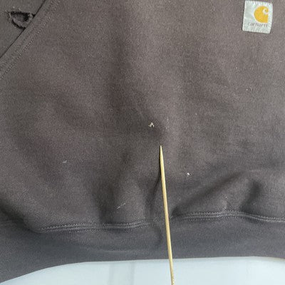 Carhartt Sweatshirt Hoodie Size Small Brown Sleeve Spell Out