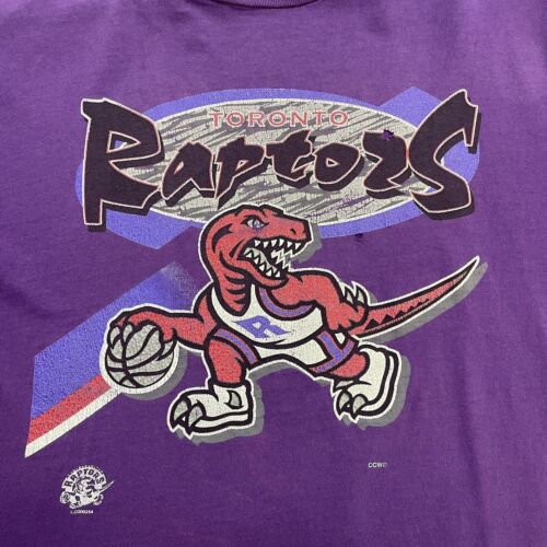 Vintage Toronto Raptors T-Shirt Size XL Purple 90s NBA – Throwback