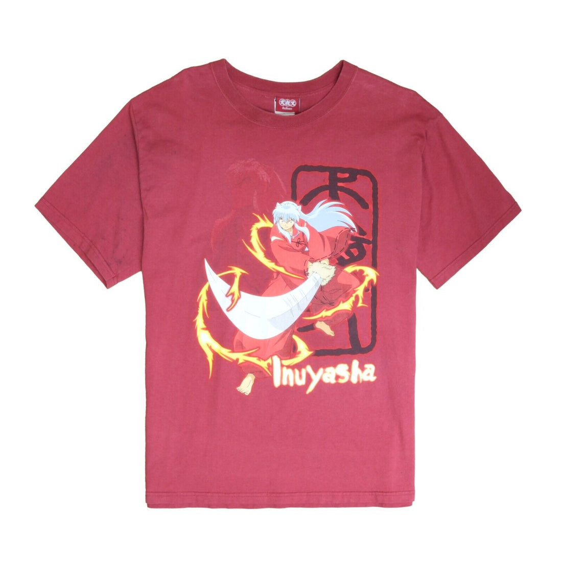 Vintage Inuyasha T-Shirt Size Large Red Anime Manga 2003