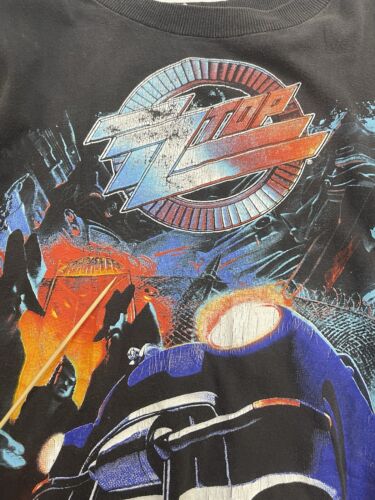 Vintage Zztop Recycler World Tour T-Shirt Size Large Band Tee 1990 90s