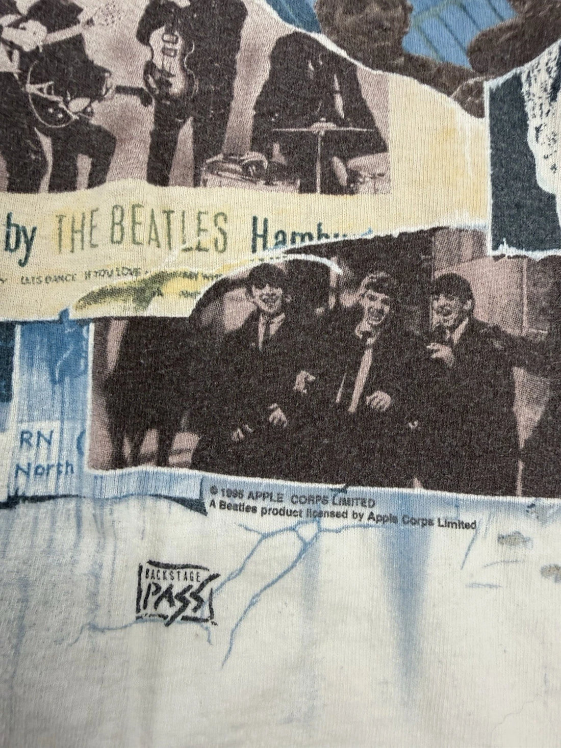 Vintage The Beatles Anthology Backstage Pass T-Shirt Size XL 90s