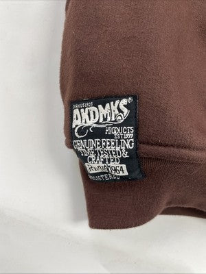 Akademiks Tiger Full Zip Sweatshirt Hoodie Size XL Brown Y2K