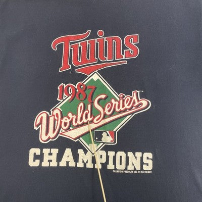 Vintage Minnesota Twins World Series Champs Champion T-Shirt XL 1987 80s MLB