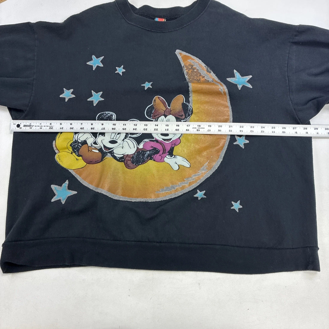 Vintage Mickey Minnie Mouse Night Moon Disney Crewneck Sweatshirt Size XL 90s