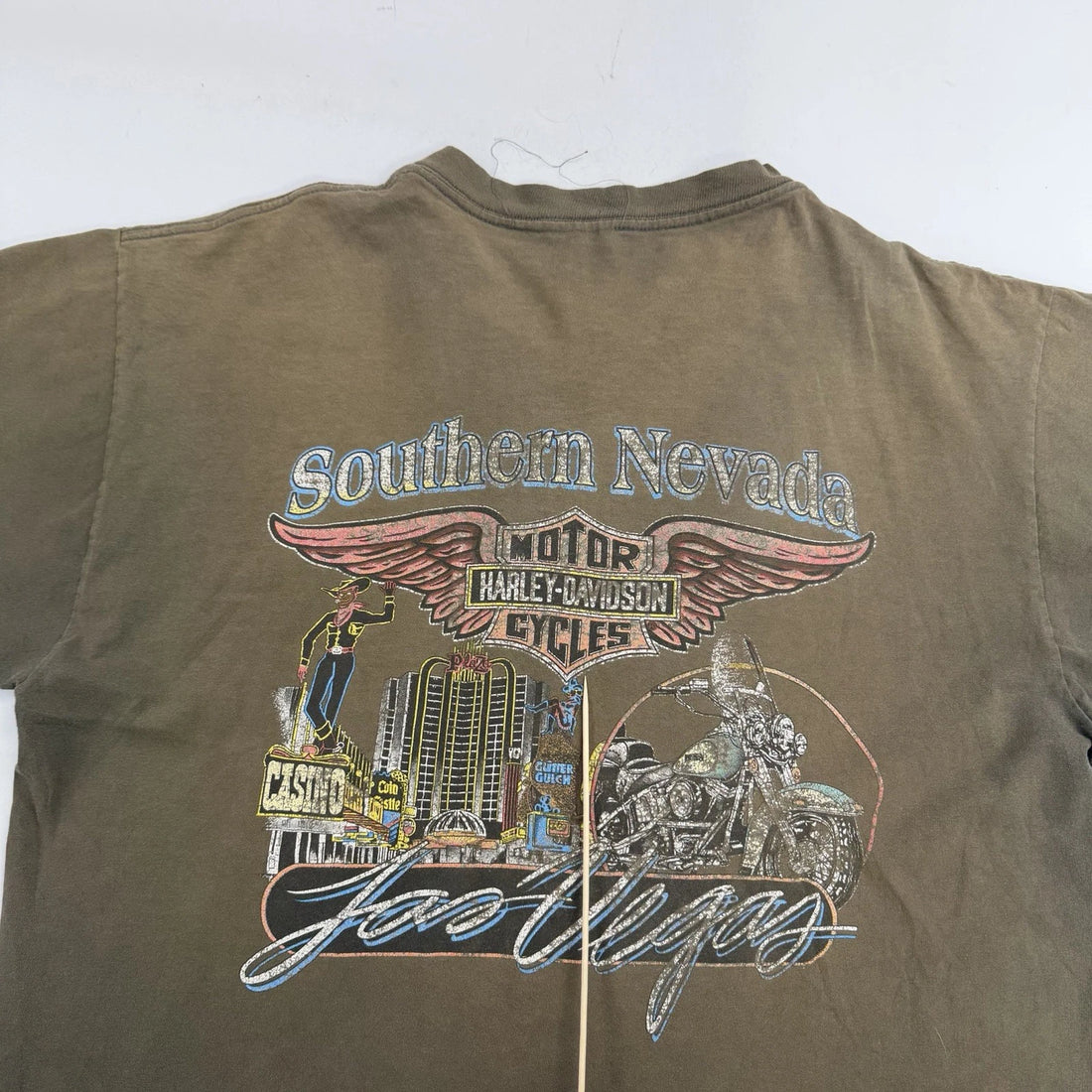 Vintage Harley Davidson Las Vegas Pocket T-Shirt Size Large
