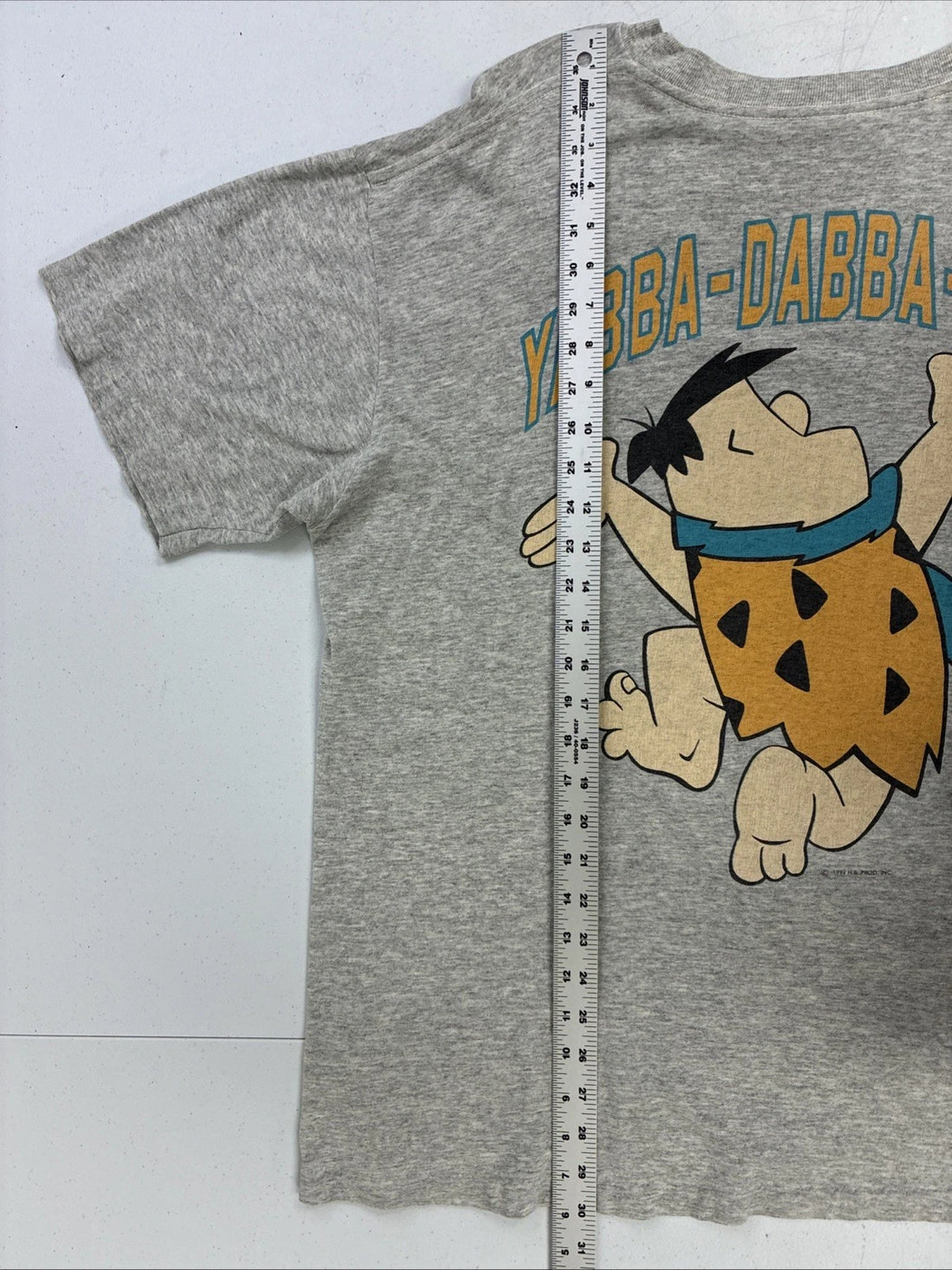 Vintage Fred Flinstone Paramount Parks T-Shirt Size XL Double Sided 1994 90s