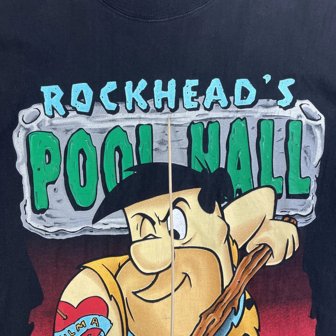 Vintage The Flintstones Pool Hall T-Shirt Size Medium Cartoon Promo 1994 90s