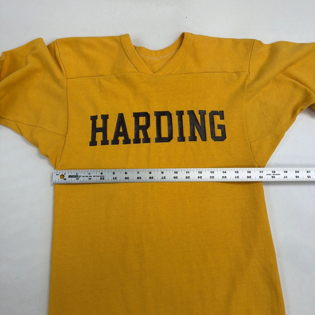 Vintage Harding Russell Athletic Raglan T-Shirt Size Medium Yellow 70s