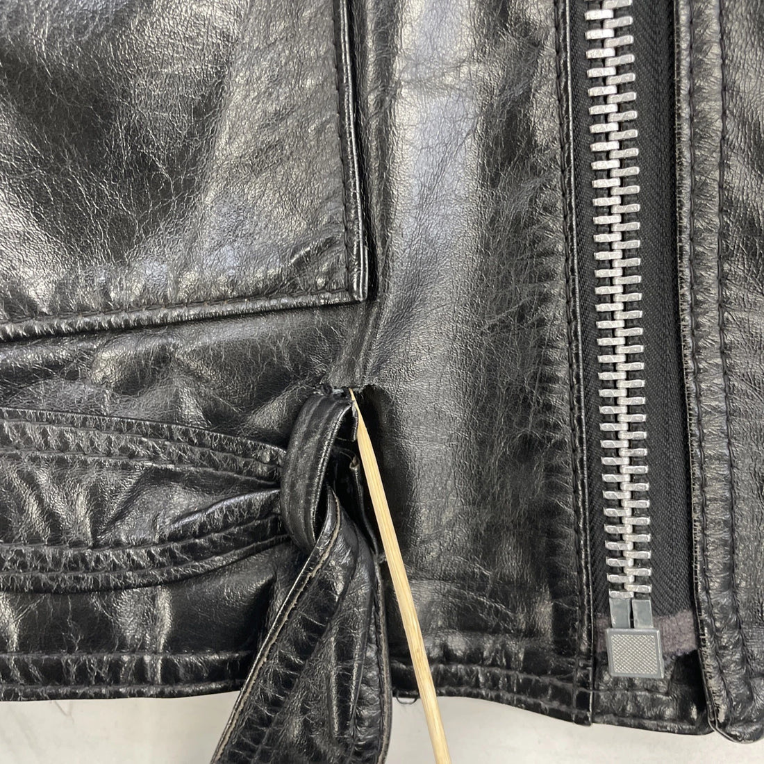 Albert Classic Leather Motorcycle Jacket Size Small