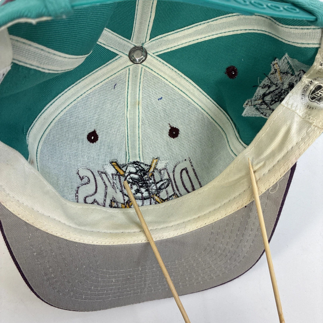 Vintage Mighty Ducks #1 Apparel Snapback Hat Cap OSFA NHL