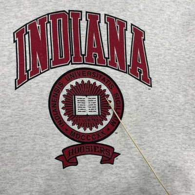 Vintage Indiana Hoosiers Crest Crewneck Sweatshirt Large 90s NCAA