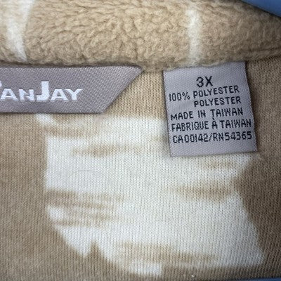 Vintage TanJay Dog Apple Fleece Jacket Size 3XL All Over Print