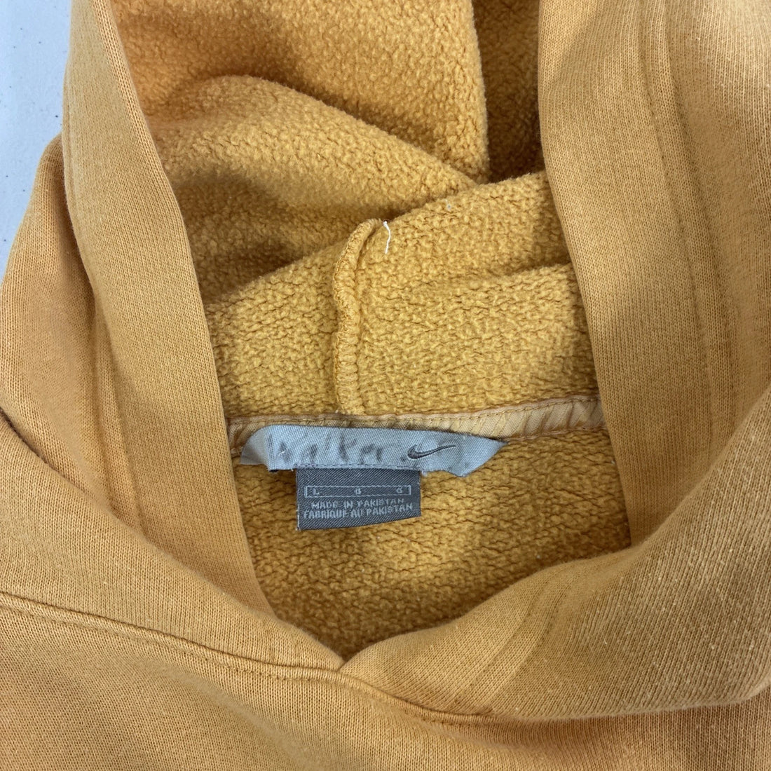 Vintage Nike Sweatshirt Hoodie Size Large Yellow Swoosh
