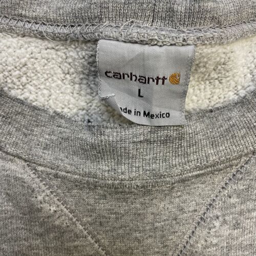 Vintage Carhartt Paint Splatter Crewneck Sweatshirt Size Large Gray Distressed