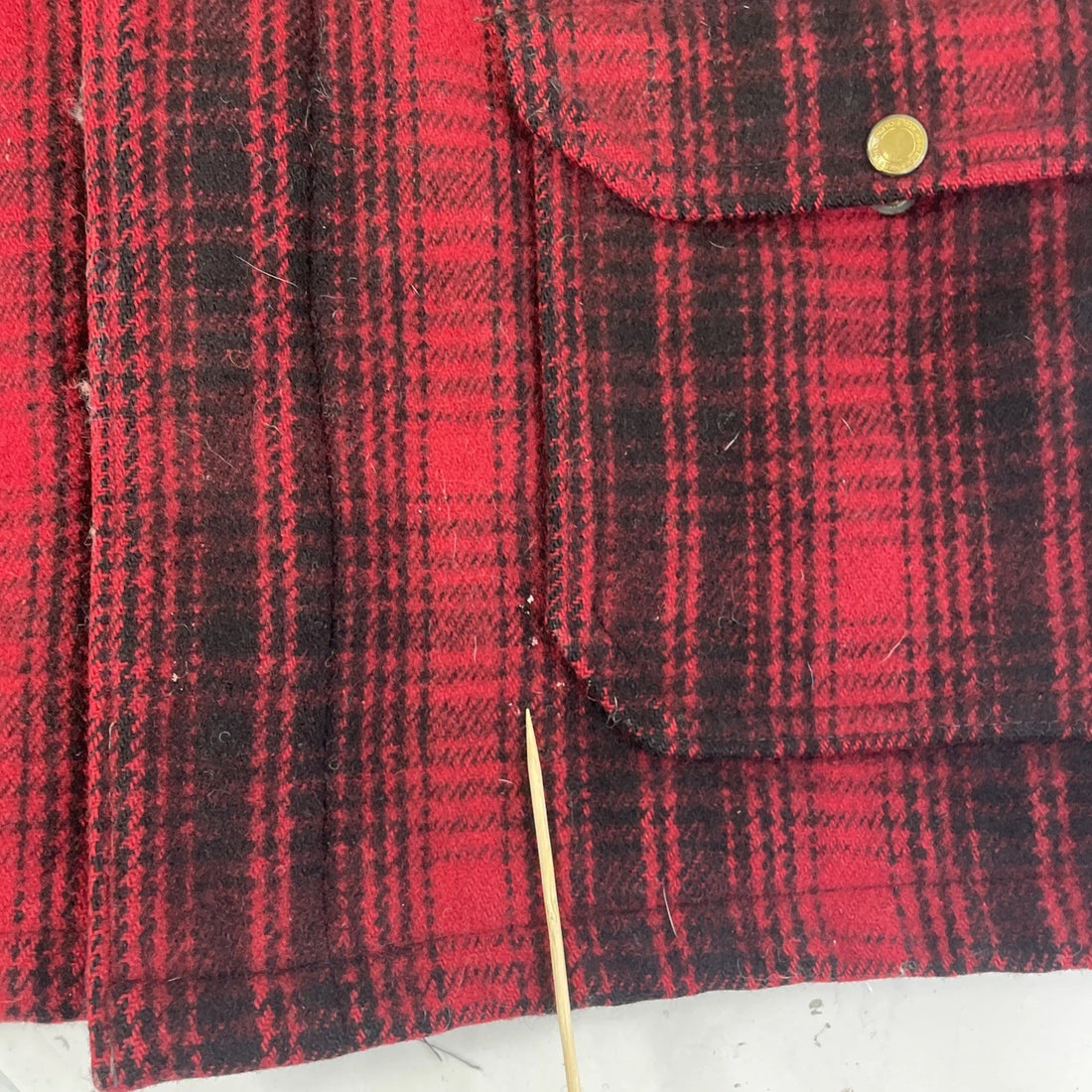 Vintage Woolrich Wool Mackinaw Hunting Coat Jacket Size 38 Plaid