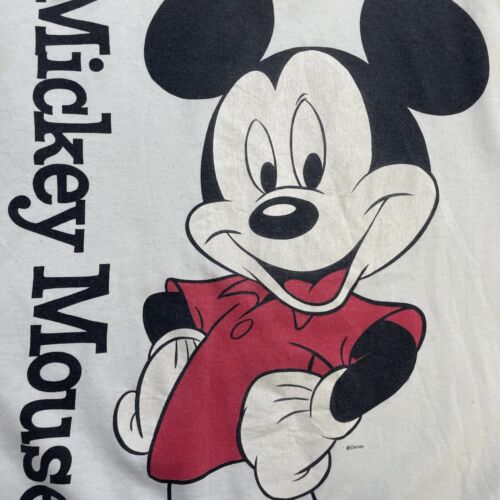 Vintage Mickey Mouse Disney Crewneck Sweatshirt Size Medium White 90s