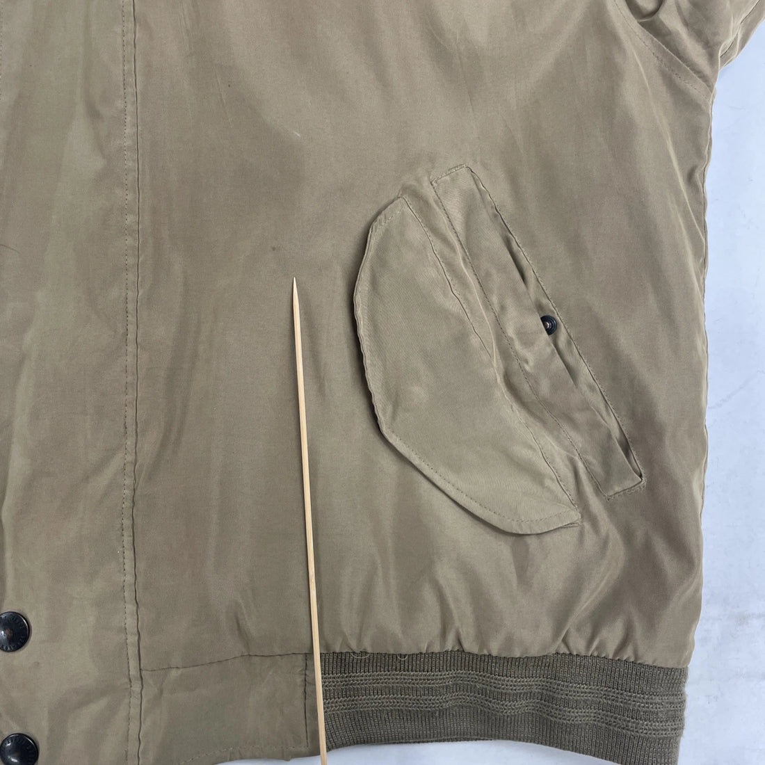 Eddie Bauer Bomber Jacket Size XL Tall Leather Collar