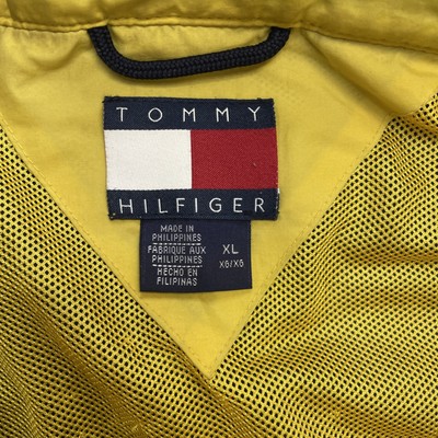 Vintage Tommy Hilfiger Windbreaker Light Jacket Size XL Sleeve Spell Out